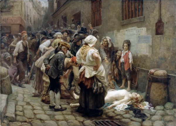 "Morte da princesa Lamballe", Léon Maxime Faivre, 1908